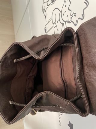 Mochila Marrón Patchwork Flores. Regalo x compra.