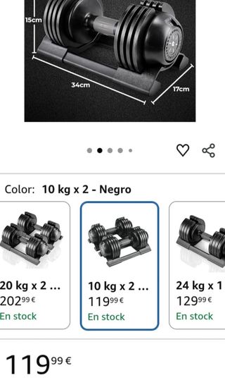 Mancuernas Ajustables