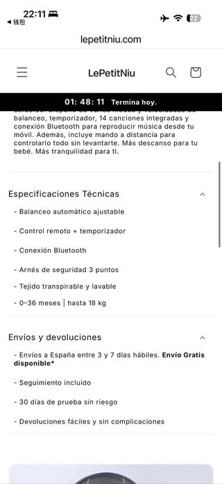 Mecedora para bebé CalmBaby