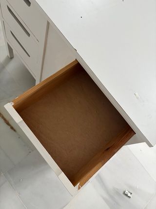 Mueble organizador de madera blanco