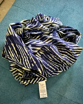 Pashmina Pepe Jeans blu/beige