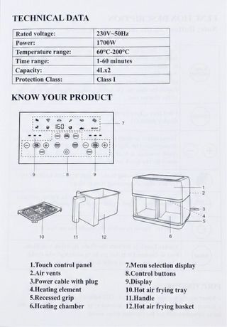 Freidora Doble T&G Best Cooking 8L