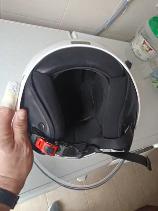Casco Jet Blanco con Visera para niños