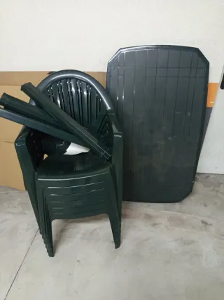 Mesa y 6 sillas terraza