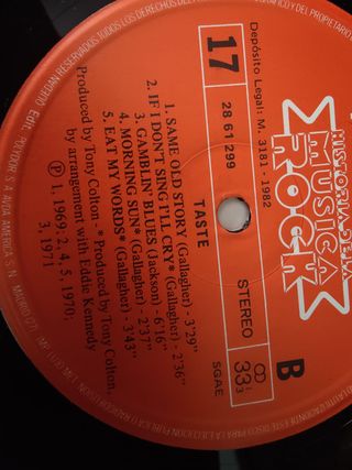 Vinilo Historia de la Música Rock - Taste
