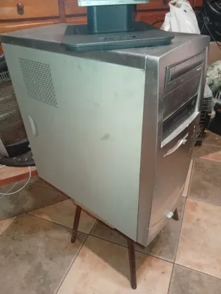 PC Completo con Impresora Gris/Plata