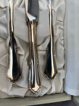 Cubiertos de plata de ley 925 en caja original (cu