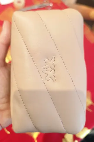 Bolso Pinko Piel Rosa Empolvado