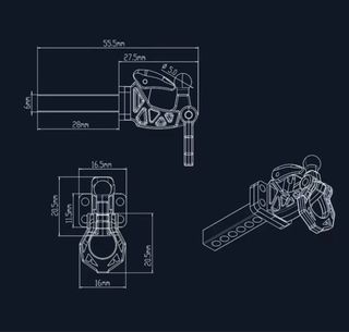 Crawler Gancho de remolque de Metal 1/10