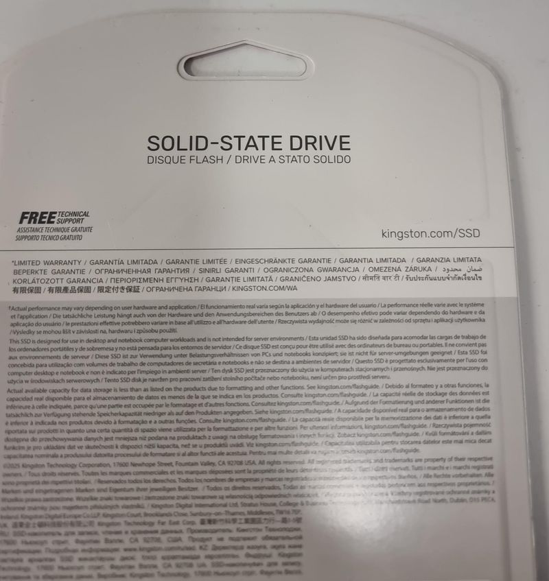 DISCO DURO SSD KINGSTON NV3 500GB 5000MB/S afbeelding 2