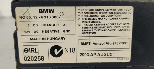 SISTEMA AUDIO / RADIO CD BMW SERIE 5 TOURING (E39)