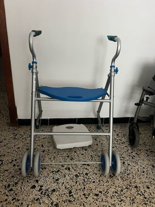 Andador aluminio plegable con asiento
