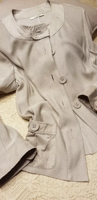 Chaqueta punto Devernois beige T40