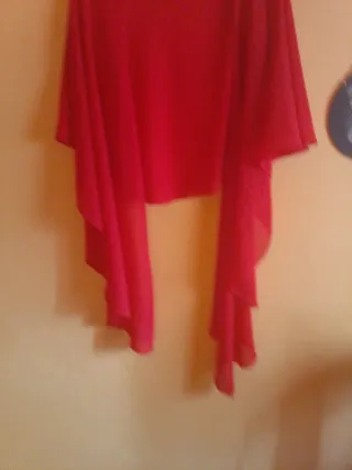 Mono elegante + Chal,rojo talla XS