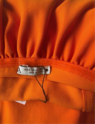 Top Zara Naranja Hombros Descubiertos