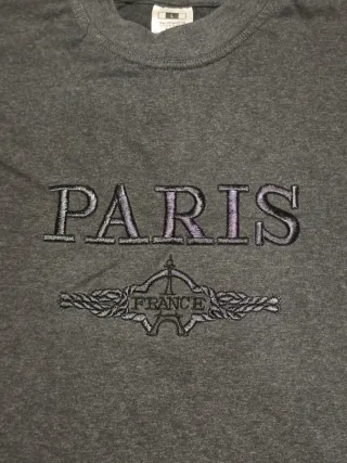Camiseta PARIS bordada Vintage Talla M/L