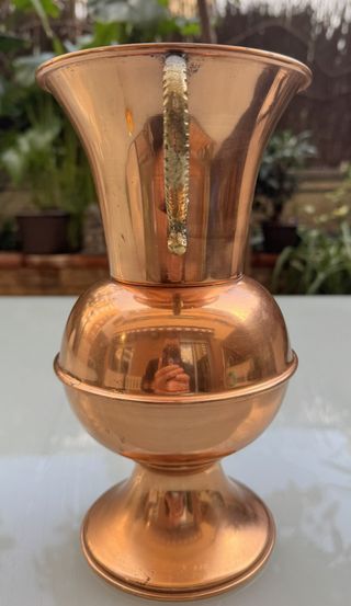 Jarrón Vintage Cobre y Bronce
