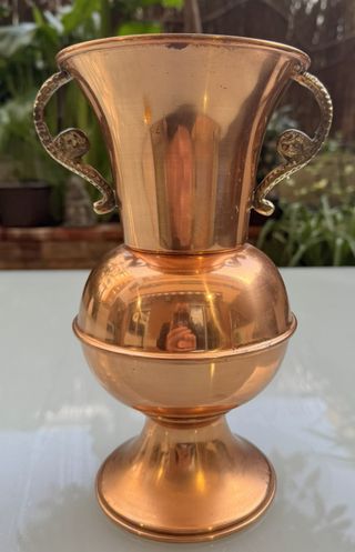 Jarrón Vintage Cobre y Bronce