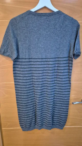 Jersey/Vestido Massimo Dutti Rayas Gris Talla M