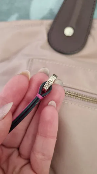 Bolso Tous Piel y Nylon Marrón y Rosa