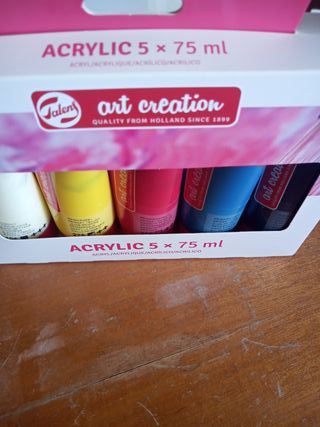 5 Botes Pintura Acrílica Talens 75ml