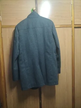 Abrigo Zara Gris Invierno Hombre Manga Larga