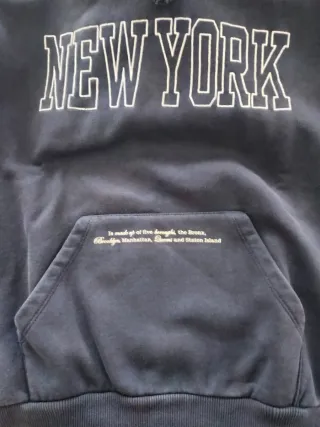 Felpa donna blu New York