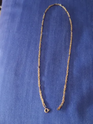 Cadena chapada oro 18k