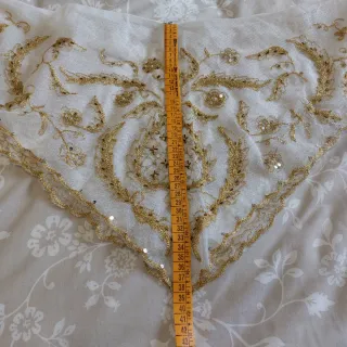 Delantal y Manteleta Fallera Niña Oro