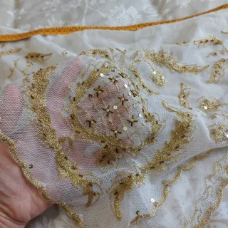 Delantal y Manteleta Fallera Niña Oro