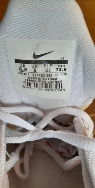 Nike Air VaporMax Plus Talla 37 Blancas