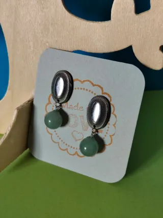 Lote pendientes piedras naturales naranja