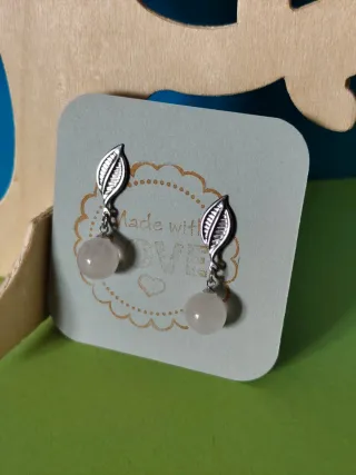 Lote pendientes piedras naturales naranja