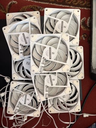 10 Ventiladores PC EZDIY-FAB 120mm Blancos