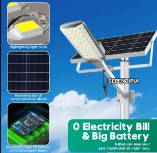 Farola Solar LED con Mando a Distancia