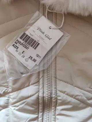 Giubbino bimba con cappuccio e pelliccia