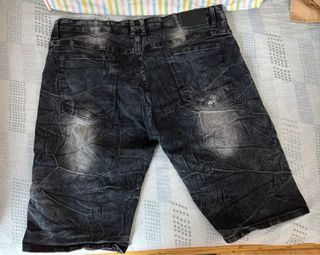 Pantalón corto vaquero Ya Lai Dun negro/gris