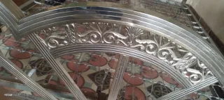 Cabecero y piecero latón cromado años 50