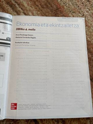 Ekonomia eta ekintzailetza 4.º ESO - Euskadi