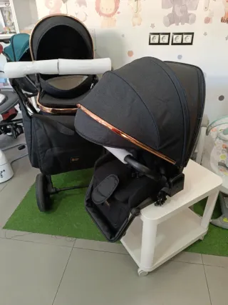 Cochecito KikkaBoo Tiffany Dúo Negro