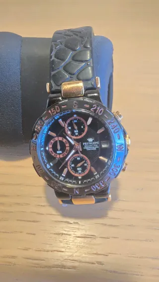 Orologio Cronografo Donna Prynceps Nero Oro