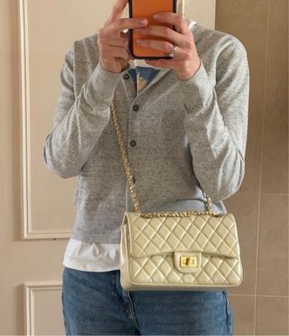 Bolso Acolchado Piel estilo Chanel. Sin estrenar.