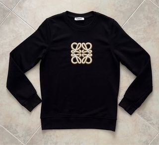 Sudadera Loewe Negra Talla S Logo Bordado