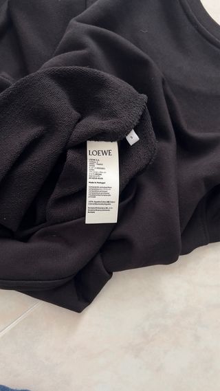 Sudadera Loewe Negra Talla S Logo Bordado