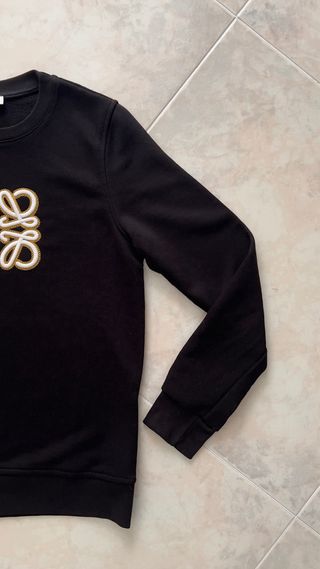 Sudadera Loewe Negra Talla S Logo Bordado