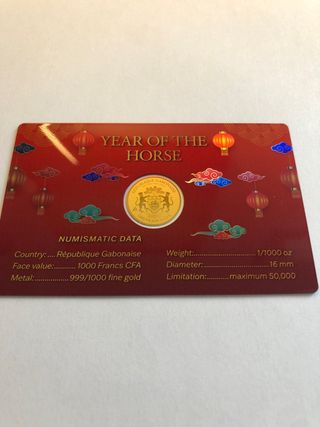 Moneda de Oro Caballo