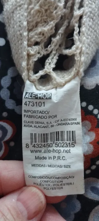 Bolsa de malla beige