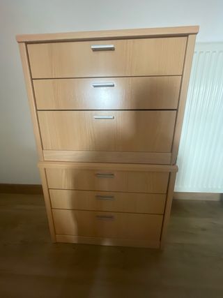 2 mesitas de noche haya