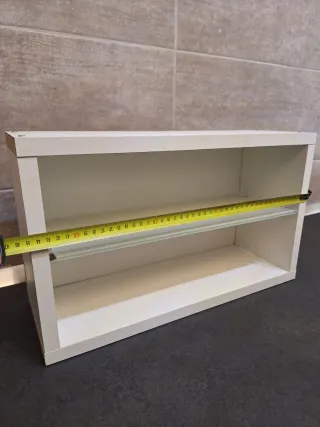 Mensole moderne bianche con ripiano in vetro