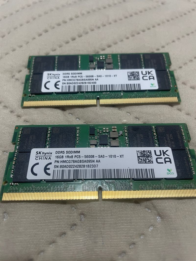 kit SK Hynix 32GB DDR5 SODIMM 5600Mhz ( 2x16gb)